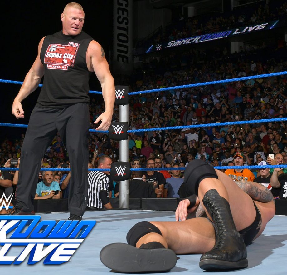 Brock Lesner Invades SmackDown Live ANd F5’s Randy Orton