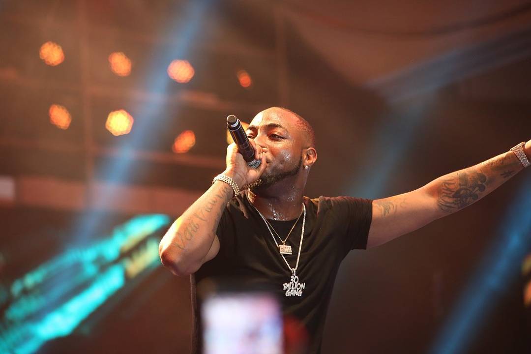 Davido performing at the Sound City Awards Festival. photo credit: Instagram/soundcityafrica/