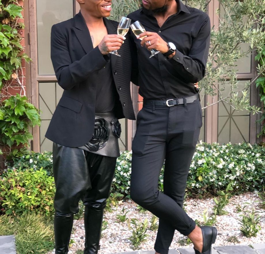 Somizi Mhlongo and Mohale celebrates their engagement in style