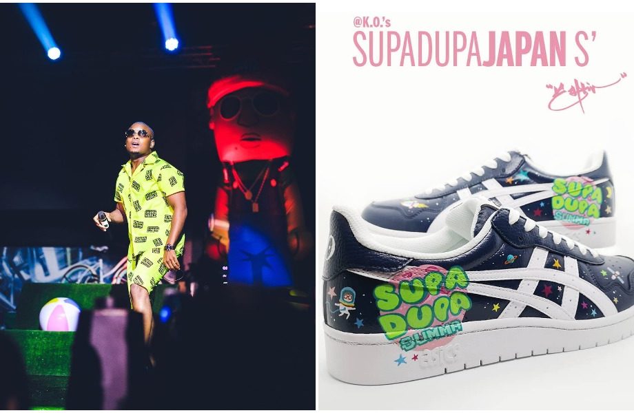 Check out K.O’s custom made Asics Japan S inspired by his third album, PTY UnLTD